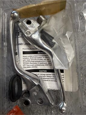 Harley Davidson pair of silver chrome-finished motorcycle control levers